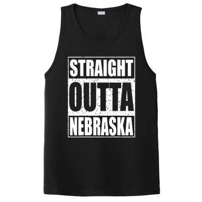 Straight Outta Nebraska Patriotic Nebraska State PosiCharge Competitor Tank