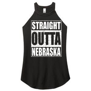 Straight Outta Nebraska Patriotic Nebraska State Women's Perfect Tri Rocker Tank