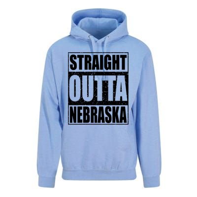 Straight Outta Nebraska Patriotic Nebraska State Unisex Surf Hoodie