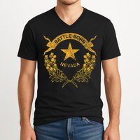 STATE OF NEVADA FLAG LAS VEGAS RENO LAKE TAHOE CARSON V-Neck T-Shirt