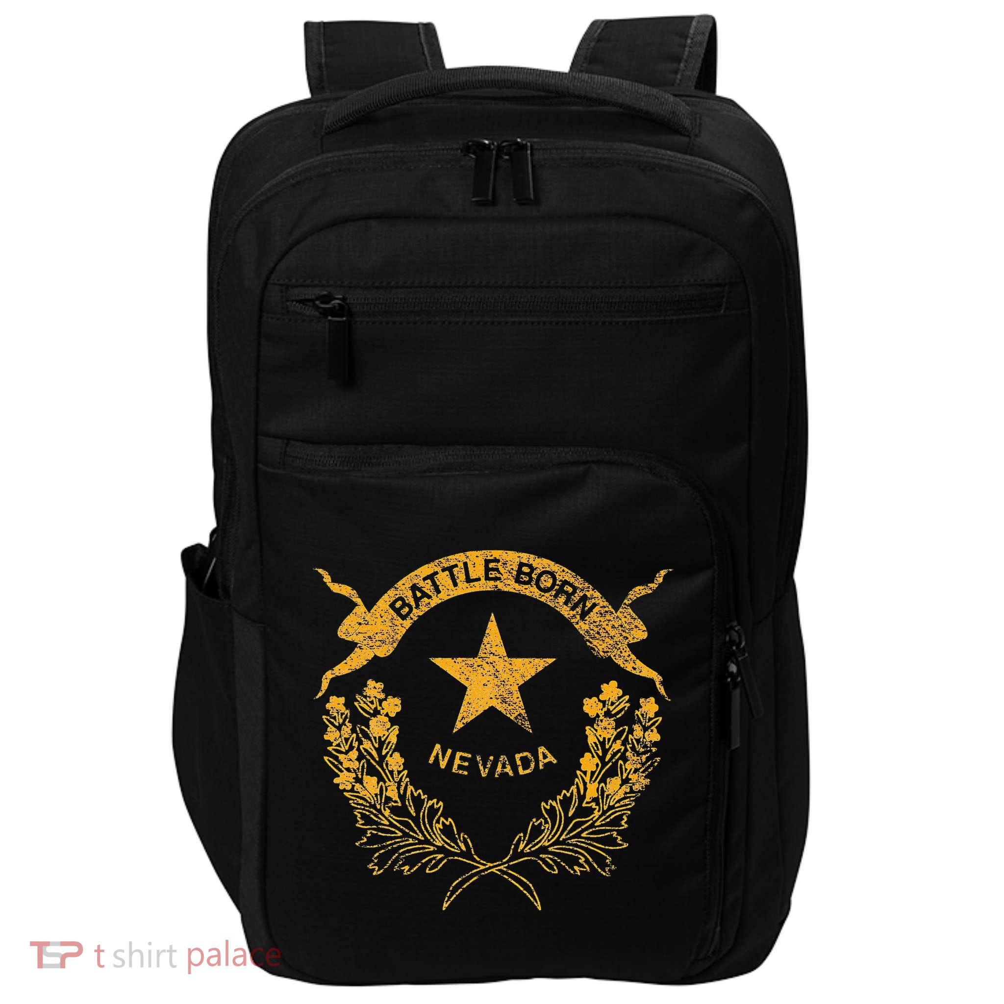 STATE OF NEVADA FLAG LAS VEGAS RENO LAKE TAHOE CARSON Impact Tech Backpack