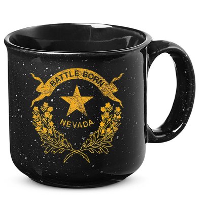 STATE OF NEVADA FLAG LAS VEGAS RENO LAKE TAHOE CARSON 15oz Campfire Ceramic Mug