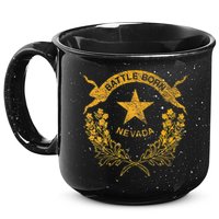 STATE OF NEVADA FLAG LAS VEGAS RENO LAKE TAHOE CARSON 15oz Campfire Ceramic Mug
