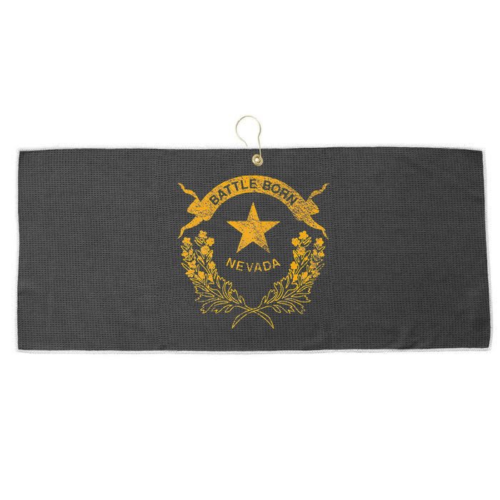 STATE OF NEVADA FLAG LAS VEGAS RENO LAKE TAHOE CARSON Large Microfiber Waffle Golf Towel