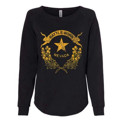 STATE OF NEVADA FLAG LAS VEGAS RENO LAKE TAHOE CARSON Womens California Wash Sweatshirt