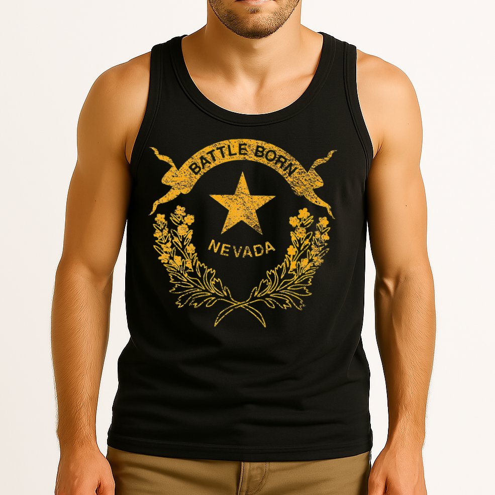 STATE OF NEVADA FLAG LAS VEGAS RENO LAKE TAHOE CARSON Tank Top