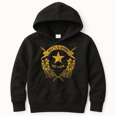 STATE OF NEVADA FLAG LAS VEGAS RENO LAKE TAHOE CARSON Kids Hoodie