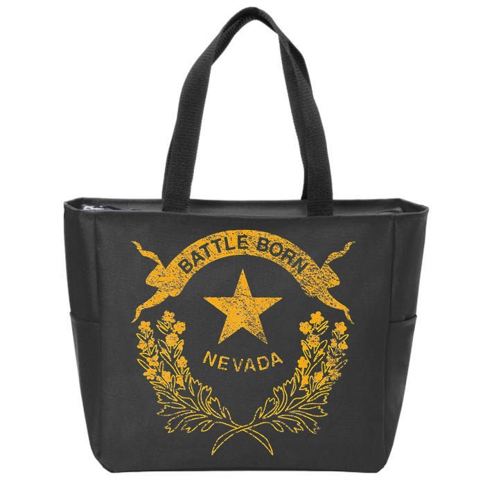 STATE OF NEVADA FLAG LAS VEGAS RENO LAKE TAHOE CARSON Zip Tote Bag