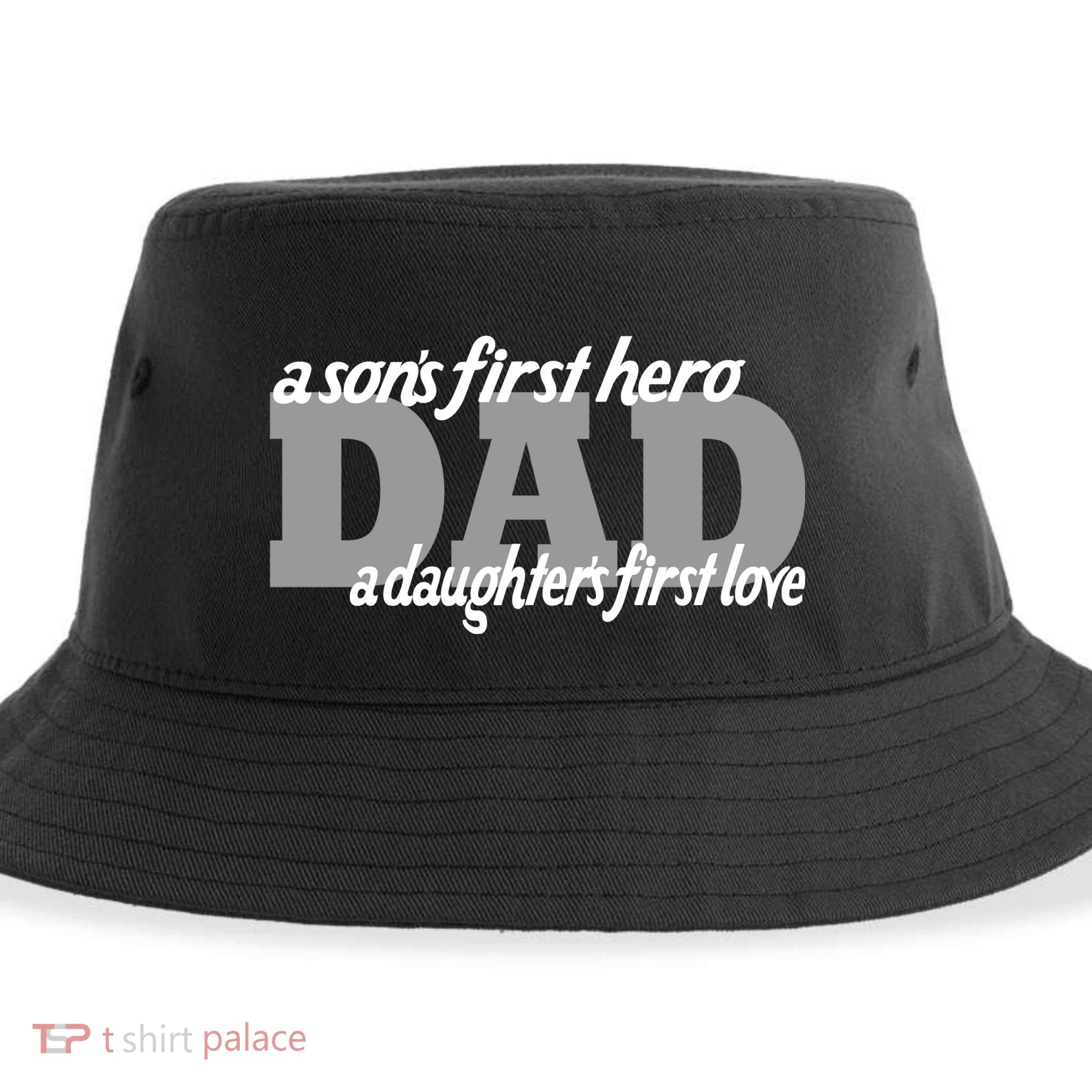 Son's First Hero Daughter's First Love Dad Sustainable Bucket Hat