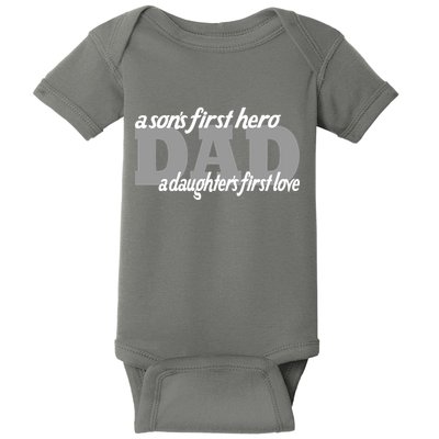 Son's First Hero Daughter's First Love Dad Baby Bodysuit