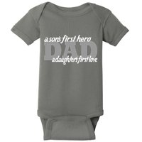 Son's First Hero Daughter's First Love Dad Baby Bodysuit