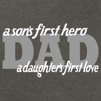 Son's First Hero Daughter's First Love Dad Cotton Canvas Backpack