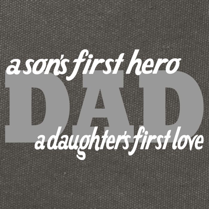 Son's First Hero Daughter's First Love Dad Cotton Canvas Backpack