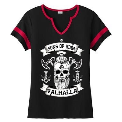 Sons Of Odin Valhalla  Ladies Halftime Notch Neck Tee