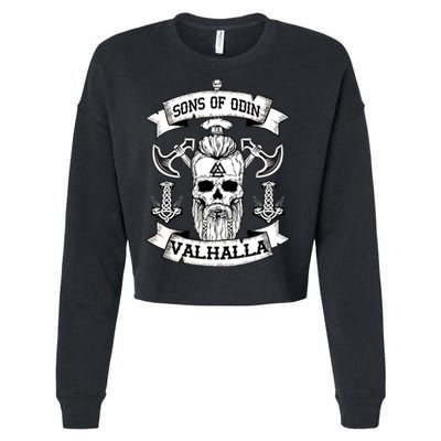 Sons Of Odin Valhalla  Cropped Pullover Crew