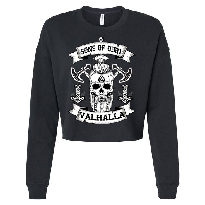 Sons Of Odin Valhalla  Cropped Pullover Crew