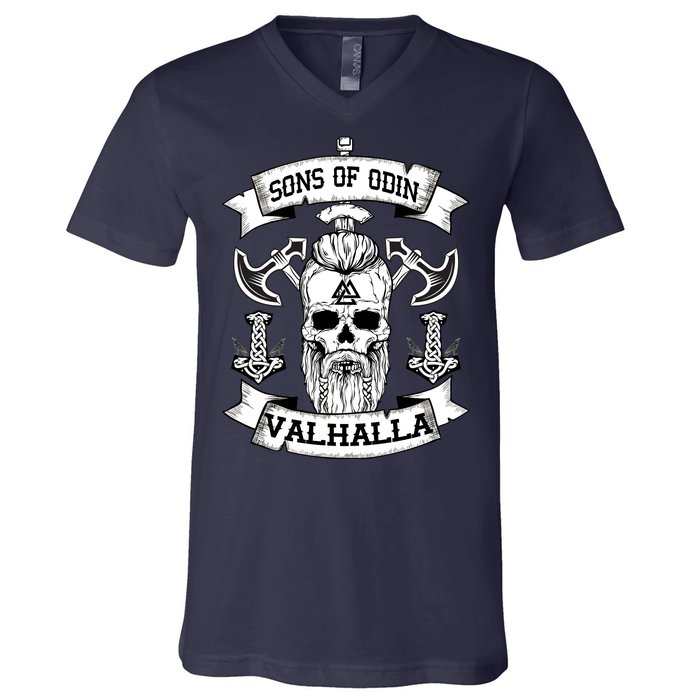 Sons Of Odin Valhalla  V-Neck T-Shirt