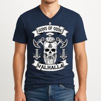Sons Of Odin Valhalla  V-Neck T-Shirt