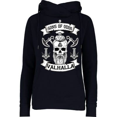 Sons Of Odin Valhalla  Womens Funnel Neck Pullover Hood