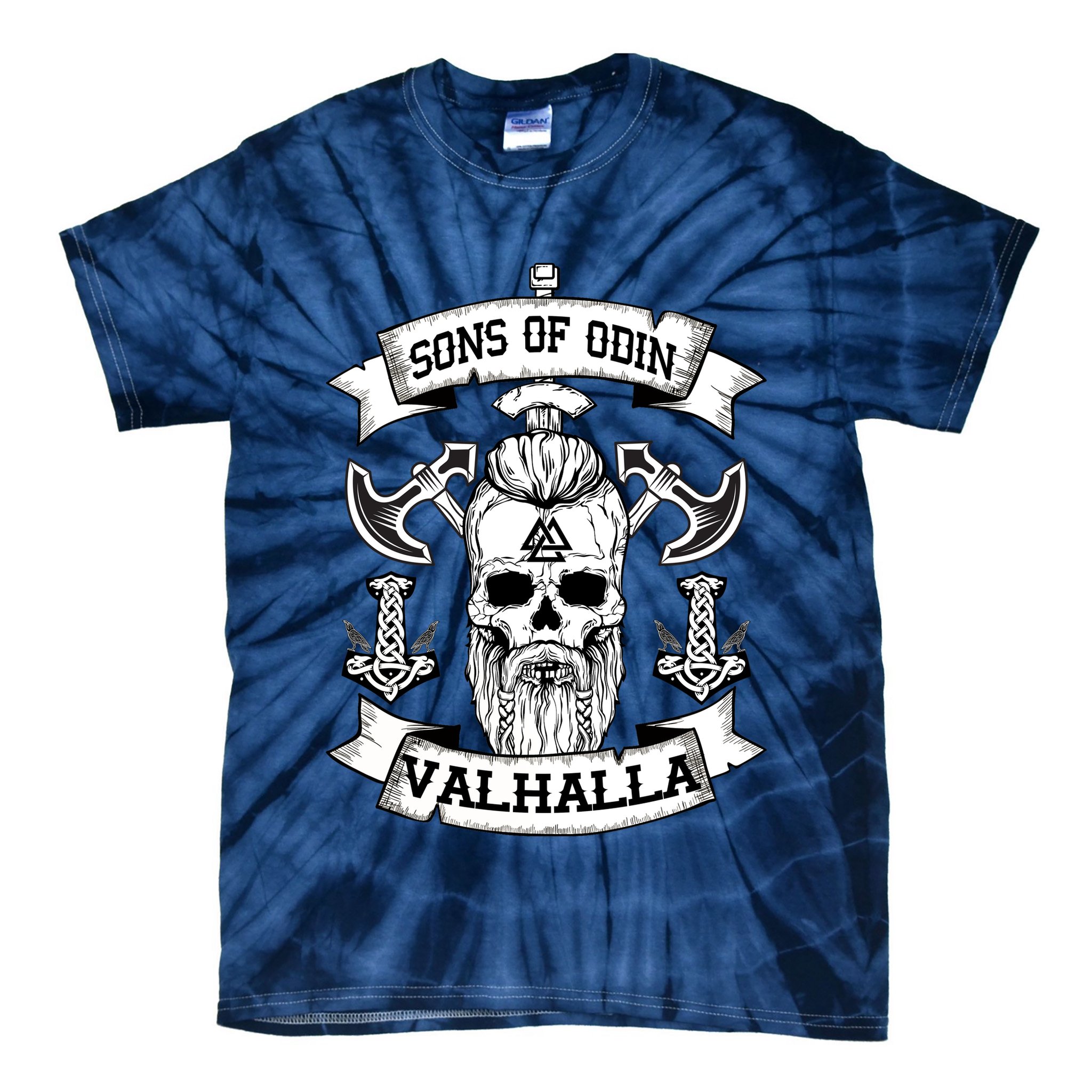Sons Of Odin Valhalla  Tie-Dye T-Shirt