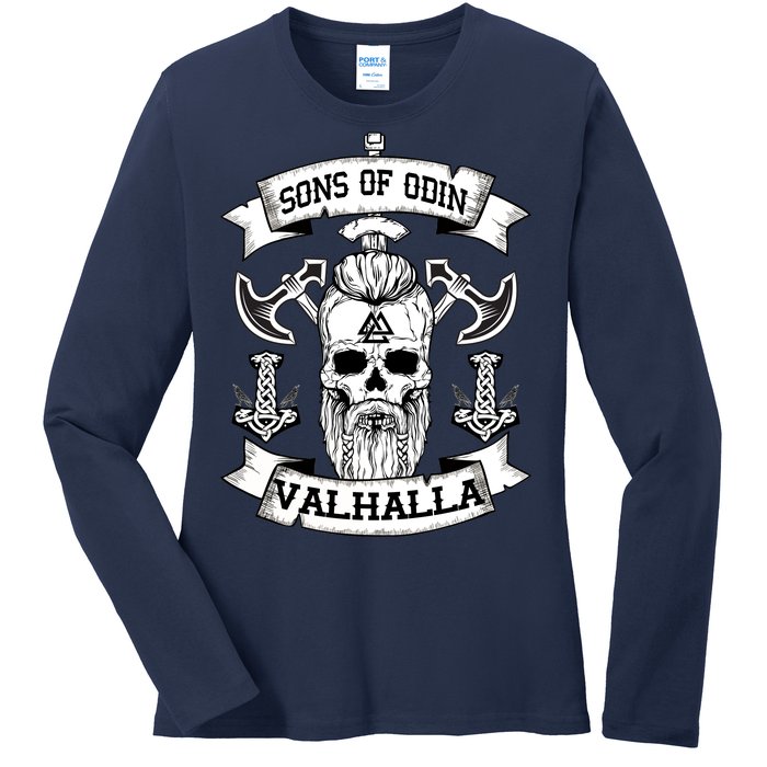 Sons Of Odin Valhalla  Ladies Long Sleeve Shirt