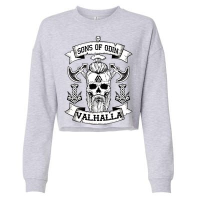 Sons Of Odin Valhalla  Cropped Pullover Crew