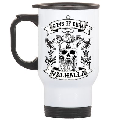 Sons Of Odin Valhalla  Stainless Steel Travel Mug