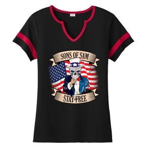 Sons Of Sam Stay Free Ladies Halftime Notch Neck Tee