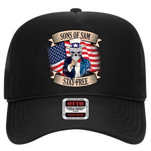 Sons Of Sam Stay Free High Crown Mesh Back Trucker Hat