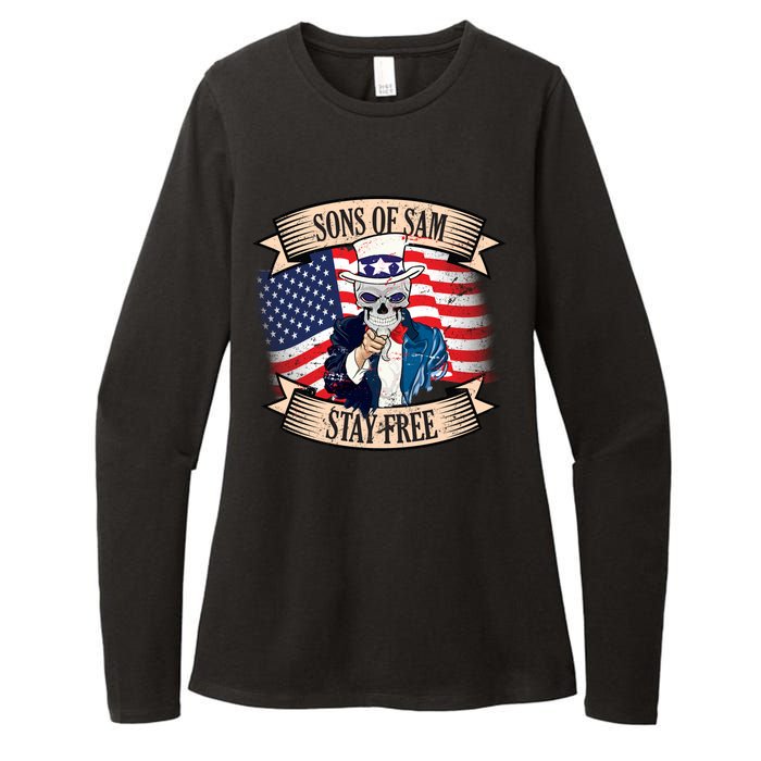 Sons Of Sam Stay Free Womens CVC Long Sleeve Shirt