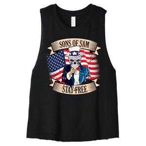 Sons Of Sam Stay Free Women's Racerback Cropped Tank