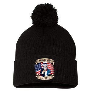 Sons Of Sam Stay Free Pom Pom 12in Knit Beanie