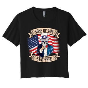 Sons Of Sam Stay Free Women's Crop Top Tee