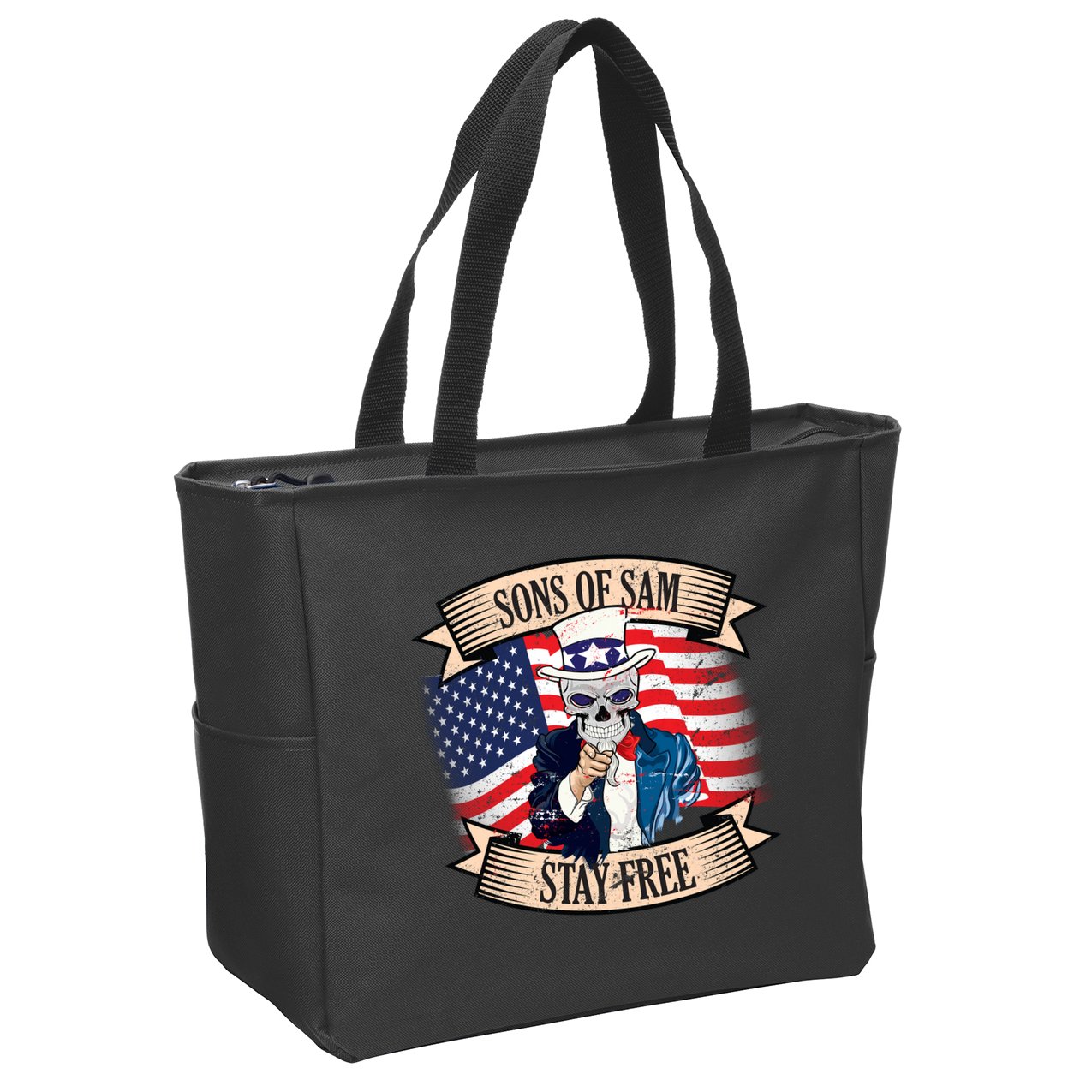 Sons Of Sam Stay Free Zip Tote Bag