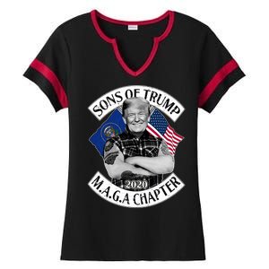 Sons of Trump 2020 MAGA Chapter Ladies Halftime Notch Neck Tee