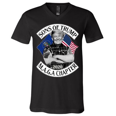 Sons of Trump 2020 MAGA Chapter V-Neck T-Shirt