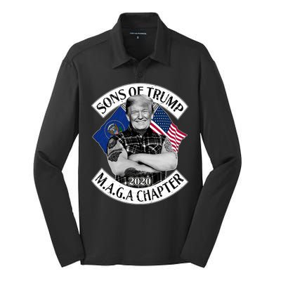 Sons of Trump 2020 MAGA Chapter Silk Touch Performance Long Sleeve Polo