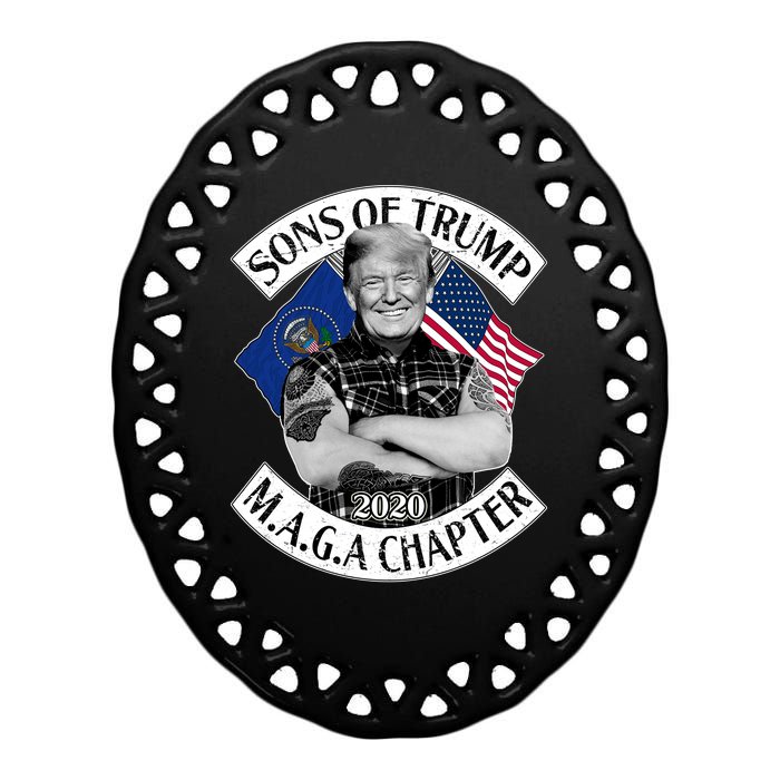 Sons of Trump 2020 MAGA Chapter Ceramic Oval Ornament