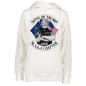 Sons of Trump 2020 MAGA Chapter Womens Funnel Neck Pullover Hood