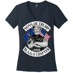 Sons of Trump 2020 MAGA Chapter Women's V-Neck T-Shirt