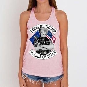 Sons of Trump 2020 MAGA Chapter Women's Knotted Racerback Tank