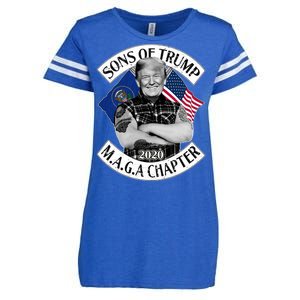 Sons of Trump 2020 MAGA Chapter Enza Ladies Jersey Football T-Shirt