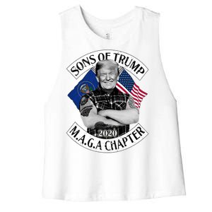 Sons of Trump 2020 MAGA Chapter Women's Racerback Cropped Tank