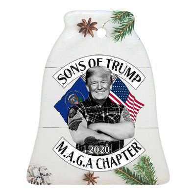 Sons of Trump 2020 MAGA Chapter Ceramic Bell Ornament