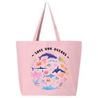 Save Our Oceans Seas, Sea Creatures, Sea Animals Protect 25L Jumbo Tote