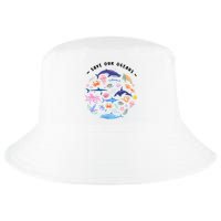 Save Our Oceans Seas, Sea Creatures, Sea Animals Protect Cool Comfort Performance Bucket Hat