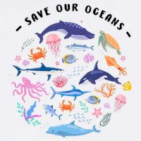 Save Our Oceans Seas, Sea Creatures, Sea Animals Protect Cooling Performance Crew T-Shirt