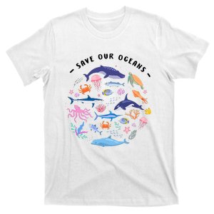 Save Our Oceans Seas, Sea Creatures, Sea Animals Protect T-Shirt