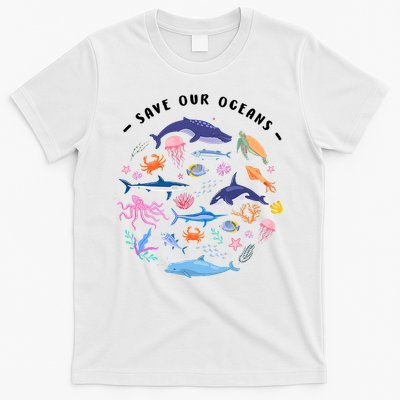 Save Our Oceans Seas, Sea Creatures, Sea Animals Protect T-Shirt