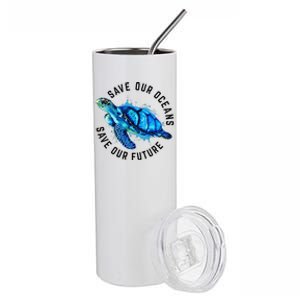 Save Our Oceans Sea Turtle Pro Environment Nature Stainless Steel Tumbler